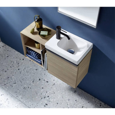 Раковина Geberit iCon Light 501.831.00.1 асиметрична, під змішувач зліва 38 см Раковина Geberit iCon Light 501.831.00.1 асиметрична, під змішувач зліва 38 см