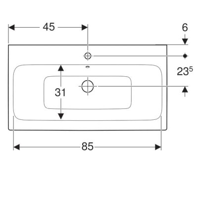 Раковина Geberit iCon 124590000 90 см