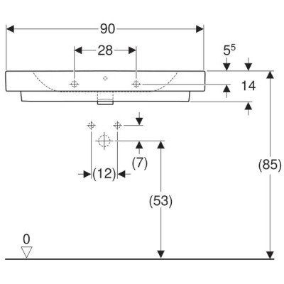 Раковина Geberit iCon 124590000 90 см