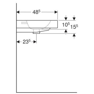 Раковина Geberit iCon 124590000 90 см
