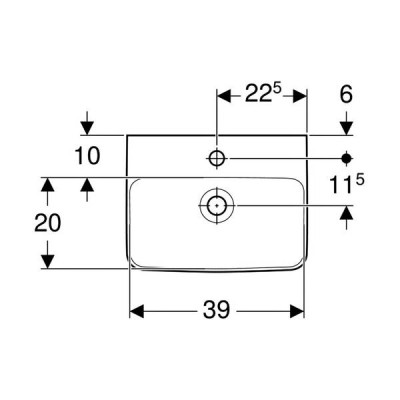 Раковина Geberit Selnova Compact 501.561.00.7 45 см білий глянець Раковина Geberit Selnova Compact 501.561.00.7 45 см білий глянець