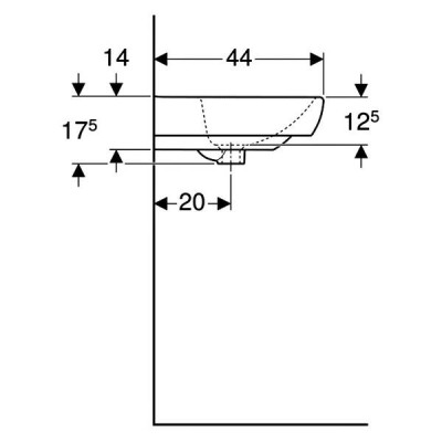 Раковина Geberit Selnova Square 500.291.01.7 55 см Раковина Geberit Selnova Square 500.291.01.7 55 см