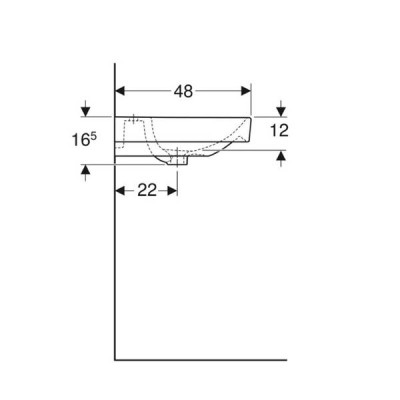 Раковина Geberit Smyle Square 500.224.01.1 120 см подвійна Раковина Geberit Smyle Square 500.224.01.1 120 см подвійна