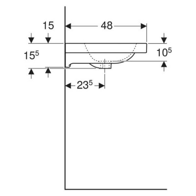 Раковина Geberit iCon Light 501.839.00.1 75 см