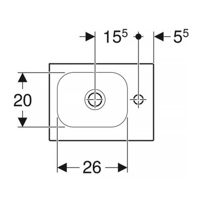 Раковина Geberit iCon Light 501.830.00.1 38 см білий глянець Раковина Geberit iCon Light 501.830.00.1 38 см білий глянець
