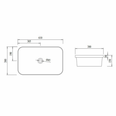 Раковина Qtap Scorpio 610х380х150 White QT1411K491WN Раковина Qtap Scorpio 610х380х150 White QT1411K491WN