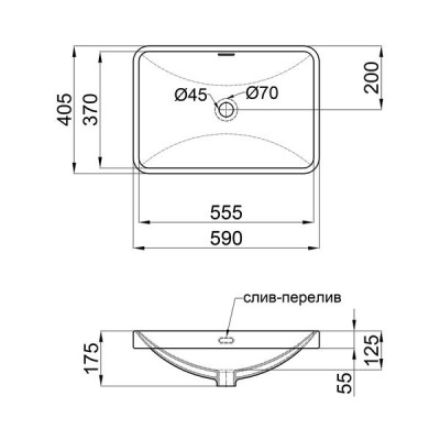 Раковина Qtap Jay 590х400х175 White с донным клапаном QT0711K306W Раковина Qtap Jay 590х400х175 White с донным клапаном QT0711K306W