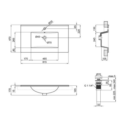 Раковина Qtap Albatross E 800х460х180 White з донним клапаном QT01119080EW Раковина Qtap Albatross E 800х460х180 White з донним клапаном QT01119080EW