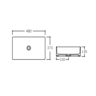 Раковина-чаша Qtap Tern 475х370х140 Matt black QT172074MBMBN