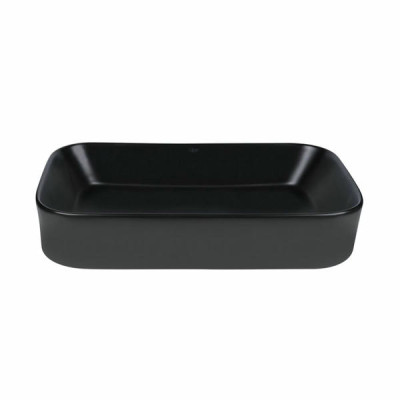 Комплект Qtap Scorpio: Раковина накладная прямоугольная 550х390х120 мм Matt Black + Донный клапан PU03