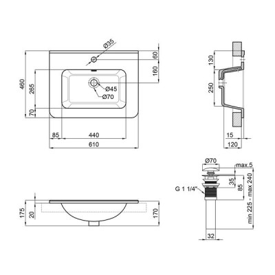 Раковина Qtap Albatross 9H 600х460х180 White с донным клапаном QT01119060HW Раковина Qtap Albatross 9H 600х460х180 White с донным клапаном QT01119060HW