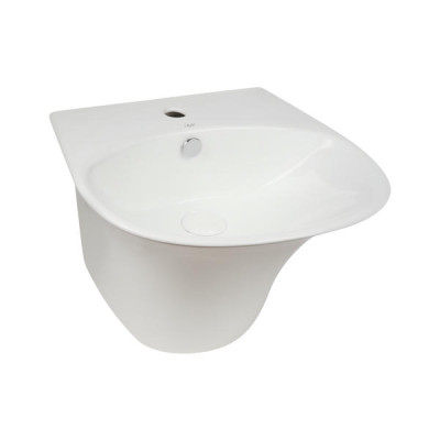 Раковина підвісна моноблок Qtap Virgo 550х430х400 White з донним клапаном QT1811037GW Раковина підвісна моноблок Qtap Virgo 550х430х400 White з донним клапаном QT1811037GW