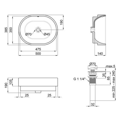 Раковина-чаша Qtap Robin 505х385х190 White с донным клапаном QT1311A025W Раковина-чаша Qtap Robin 505х385х190 White с донным клапаном QT1311A025W
