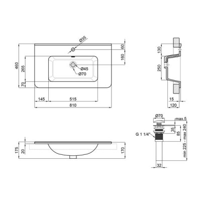 Раковина Qtap Albatross 9H 800х460х180 White з донним клапаном QT01119080HW Раковина Qtap Albatross 9H 800х460х180 White з донним клапаном QT01119080HW