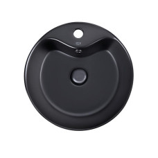 Раковина-чаша Qtap Scorpio 400x400x140 Matt black з донним клапаном QT14113018BMBMB