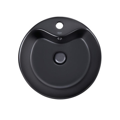 Раковина-чаша Qtap Scorpio 400x400x140 Matt black з донним клапаном QT14113018BMBMB
