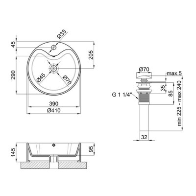 Раковина-чаша Qtap Scorpio 400x400x140 Matt black з донним клапаном QT14113018BMBMB Раковина-чаша Qtap Scorpio 400x400x140 Matt black з донним клапаном QT14113018BMBMB