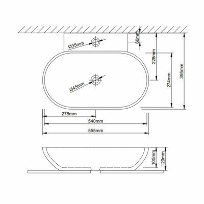 Раковина Qtap Cardinal 565х400х130 White з донним клапаном QT0411K177W Раковина Qtap Cardinal 565х400х130 White з донним клапаном QT0411K177W