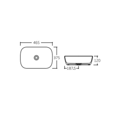 Раковина-чаша Qtap Aquarius 465x375x120 White з донним клапаном QT21112185W Раковина-чаша Qtap Aquarius 465x375x120 White з донним клапаном QT21112185W