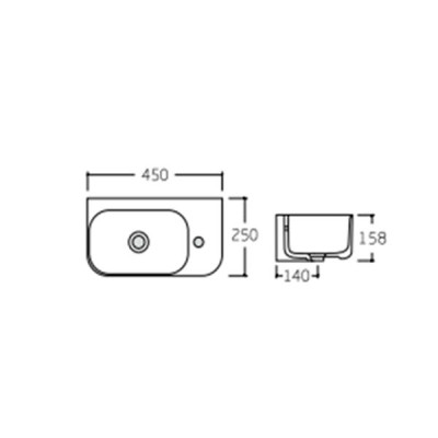 Раковина Qtap Tern 450х260х158 White QT17115117RWN Раковина Qtap Tern 450х260х158 White QT17115117RWN