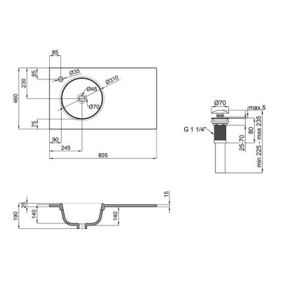 Раковина Qtap Virgo 800х460х300 White з донним клапаном QT1811FL8130ALLW Раковина Qtap Virgo 800х460х300 White з донним клапаном QT1811FL8130ALLW