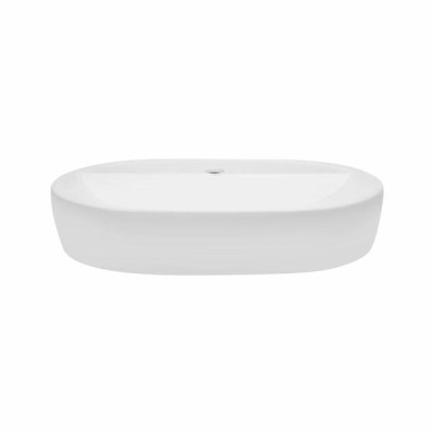 Комплект Qtap Scorpio: Раковина накладная овальная 610x400x120 мм White + Донный клапан PU02
