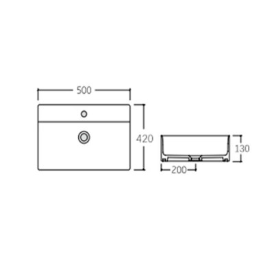 Раковина Qtap Nando LT 500х420х130 White з донним клапаном QT12112173SW Раковина Qtap Nando LT 500х420х130 White з донним клапаном QT12112173SW
