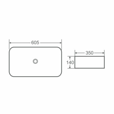 Раковина-чаша Qtap Tern 605x350x140 White з донним клапаном QT17112270W Раковина-чаша Qtap Tern 605x350x140 White з донним клапаном QT17112270W