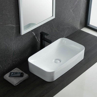 Раковина-чаша Qtap Tern 605x350x140 White з донним клапаном QT17112270W Раковина-чаша Qtap Tern 605x350x140 White з донним клапаном QT17112270W