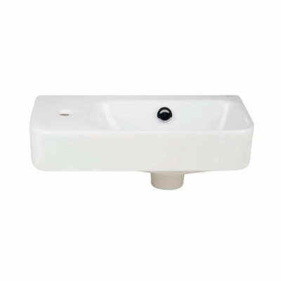 Комплект Qtap Tern: Раковина підвісна прамокутна ліва 450х260х155 мм White + Донний клапан PU02O Комплект Qtap Tern: Раковина підвісна прамокутна ліва 450х260х155 мм White + Донний клапан PU02O