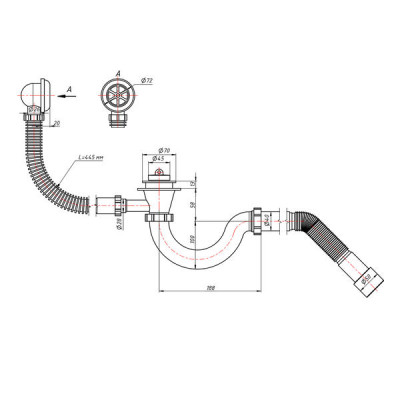 Сифон для ванни Lidz (WHI) 60 03 V001 00 прямоточний (вихід 50 мм) Сифон для ванни Lidz (WHI) 60 03 V001 00 прямоточний (вихід 50 мм)