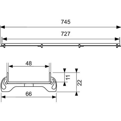 Решітка для душового каналу TECE Drainline Plate 600870 800 мм під плитку Решітка для душового каналу TECE Drainline Plate 600870 800 мм під плитку
