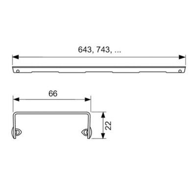 Решітка для душового каналу TECE Drainline Basic 600810 800 мм Решітка для душового каналу TECE Drainline Basic 600810 800 мм