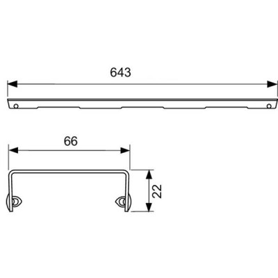 Решітка для душового каналу TECE Drainline Basic 600710 700 мм Решітка для душового каналу TECE Drainline Basic 600710 700 мм