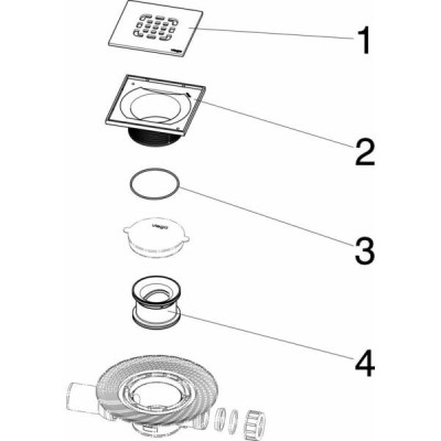 Душовий трап Viega Advantix 4935.2 (557140) 150х150 мм Душовий трап Viega Advantix 4935.2 (557140) 150х150 мм