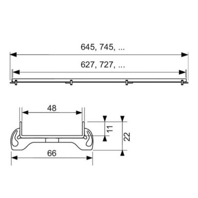 Решітка для душового каналу TECE Drainline Plate 600970 900 мм під плитку Решітка для душового каналу TECE Drainline Plate 600970 900 мм під плитку