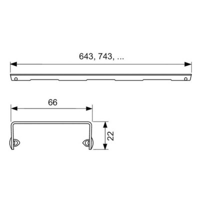 Решітка для душового каналу TECE Drainline Basic 601010 1000 мм Решітка для душового каналу TECE Drainline Basic 601010 1000 мм