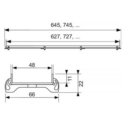 Решітка для душового каналу TECE Drainline Plate 601070 1000 мм під плитку Решітка для душового каналу TECE Drainline Plate 601070 1000 мм під плитку