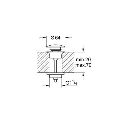 Донний клапан для раковини Grohe 29510KF0 Донний клапан для раковини Grohe 29510KF0