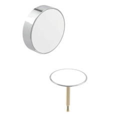 Накладка на сифон для ванни Geberit Split 150.300.KJ.1 d52 для зливу-переливу з поворотним механізмом, панель біла, декоративне кільце хром глянець