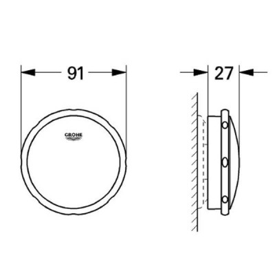 Накладка на сифон для ванни Grohe Talento 19025000 хром