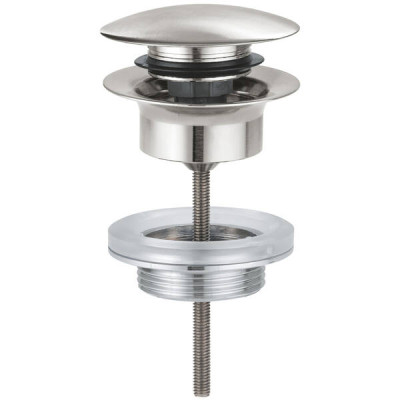 Донний клапан для раковини Grohe 65807DC0 клік-клак, суперсталь