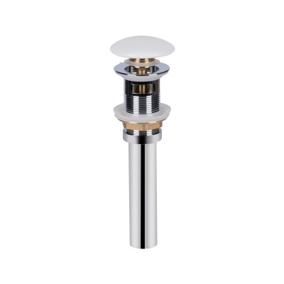 Донний клапан для раковини Qtap PU02O 70х70х227.5 White з переливом Донний клапан для раковини Qtap PU02O 70х70х227.5 White з переливом