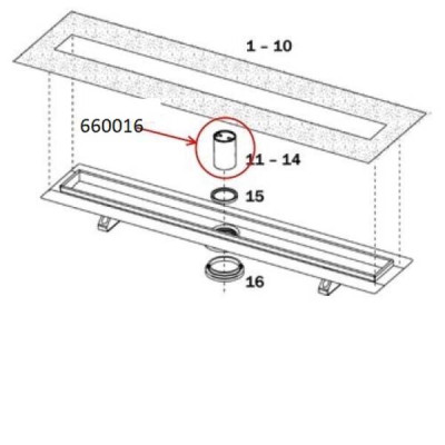 Мембранний гідрозатвор для сифонів TECE Drainline 660016, 650000