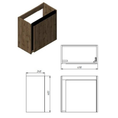 Тумба з раковиною Devit Small 063050O, 50 см, дуб Тумба з раковиною Devit Small 063050O, 50 см, дуб