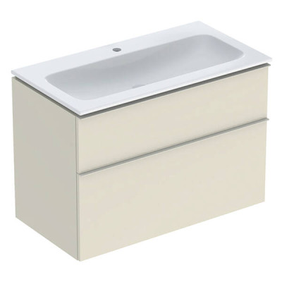 Тумба з раковиною Geberit iCon 502.337.JL.1 підвісна 90 см пісочно-сірий