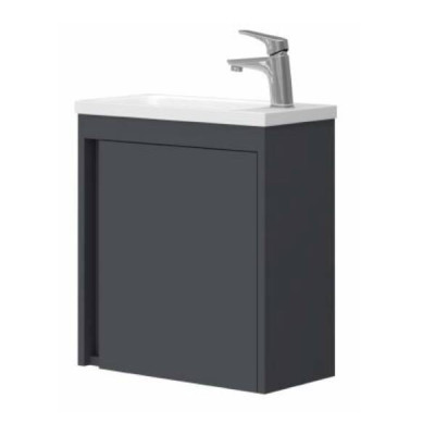 Тумба з раковиною Devit Small 063050A, 50 см, антрацит Тумба з раковиною Devit Small 063050A, 50 см, антрацит