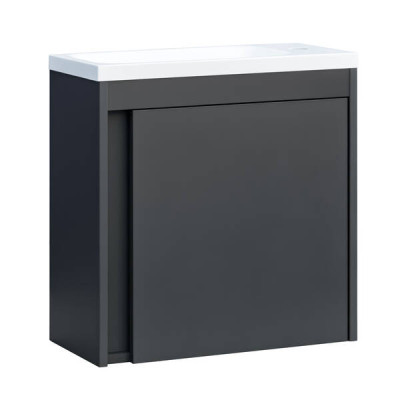 Тумба з раковиною Devit Small 063050A, 50 см, антрацит
