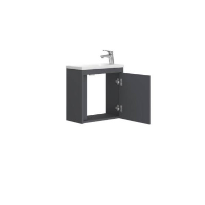 Тумба з раковиною Devit Small 063050A, 50 см, антрацит Тумба з раковиною Devit Small 063050A, 50 см, антрацит