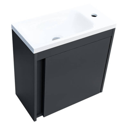 Тумба з раковиною Devit Small 063050A, 50 см, антрацит Тумба з раковиною Devit Small 063050A, 50 см, антрацит